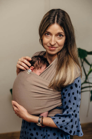 LennyLamb Chusta Do Noszenia Dzieci, Elastyczna, Rozmiar L, 5m Mocha