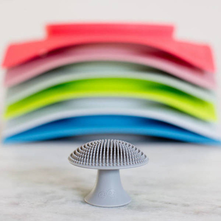 EZPZ Silikonowa Myjka Czyścik Do Naczyń Bez Bakterii Szary Szary