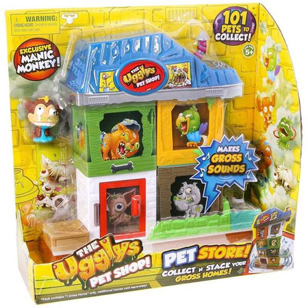 Tm Toys The Ugglys Pet Shop - Mini Paskudniak Manic Monkey z Domkiem