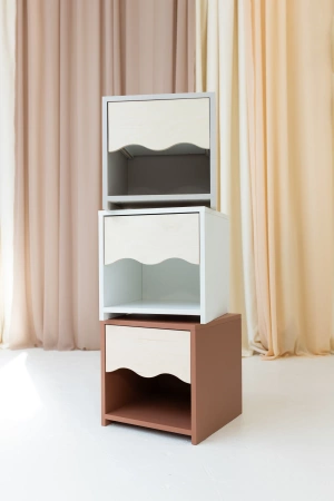 Baby Wood Wave Szafka Nocna Biała