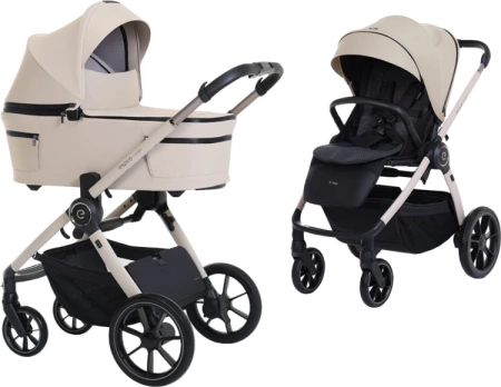 Espiro Yoga 2025 Wózek Głęboko-Spacerowy 119 assana lotos + Cybex Aton B2 i-Size Fotelik Samochodowy 0-13kg + Baza One Volcano Black