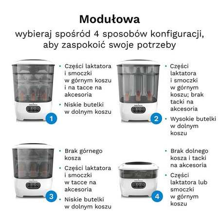 Baby Brezza Sterilizer Dryer Advanced - Sterylizator i Suszarka Do Butelek White