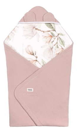 Lionelo Travel Swaddle Blanket otulacz do fotelika Beige Magnolia