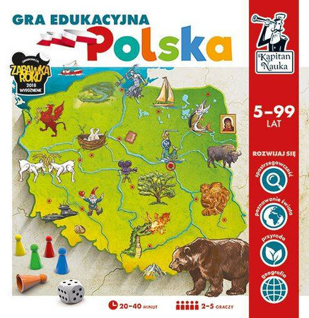 Kapitan Nauka Polska Gra Edukacyjna 5-99 Lat