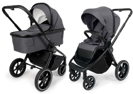 Muuvo Quick 3.0 Wózek Głęboko-Spacerowy z Gondolą XL Zestaw 2w1 Iron Graphite