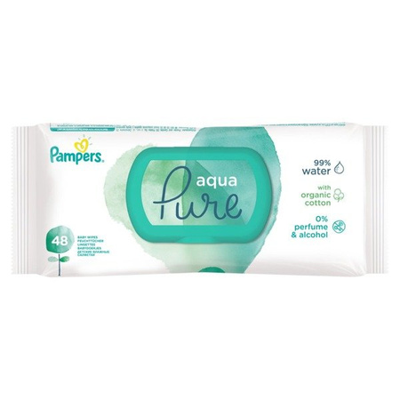 Pampers Chusteczki Nawilżane Aqua Pure 48 Sztuk Chusteczek