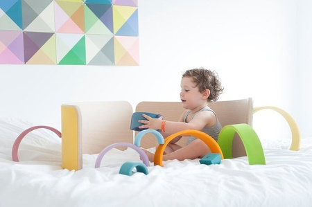 Wobbel Oryginal Deska Do Balansowania z Filcem Transparent Wild Rose