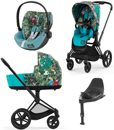 Cybex e-Priam 4.0 Wózek Głęboko-Spacerowy + Cloud T I-Size Fotelik + Baza We The Best by DJ Khaled