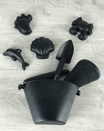 Funkit World Scrunch Silikonowe Foremki Do Piasku 4 szt. Czarny