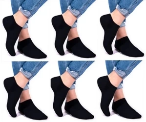 Yo! Skarpetki Stopki Krótkie Bawełniane Rozmiar 35-38 Czarne 