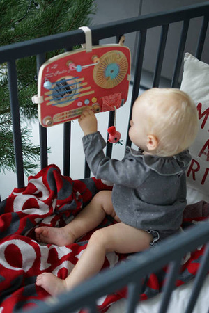 Lilliputiens Drewniana Tablica Manipulacyjna Radio Flaming Anais 9m+