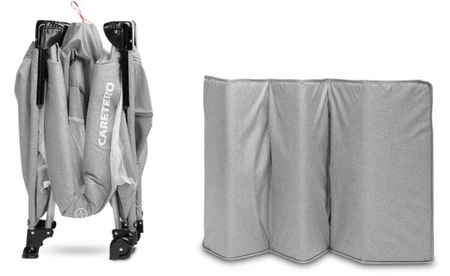 Caretero Esti Łóżeczko Turystyczne z Opuszczanym Bokiem Grey