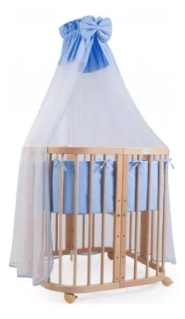 Waldin Wyposażenie do Łóżeczka 7w1 Niebieskie