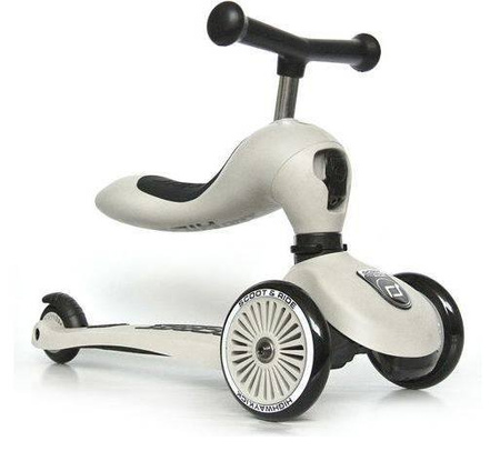 Scootandride Highwaykick 1 2w1 Jeździk i Hulajnoga 1-5 lat + Kask XXS-S Dla Dzieci 1-5 Lat Ash