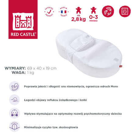 Red Castle Ergonomiczny materac dla niemowląt Cocoonababy Fleur de coton® Blanc