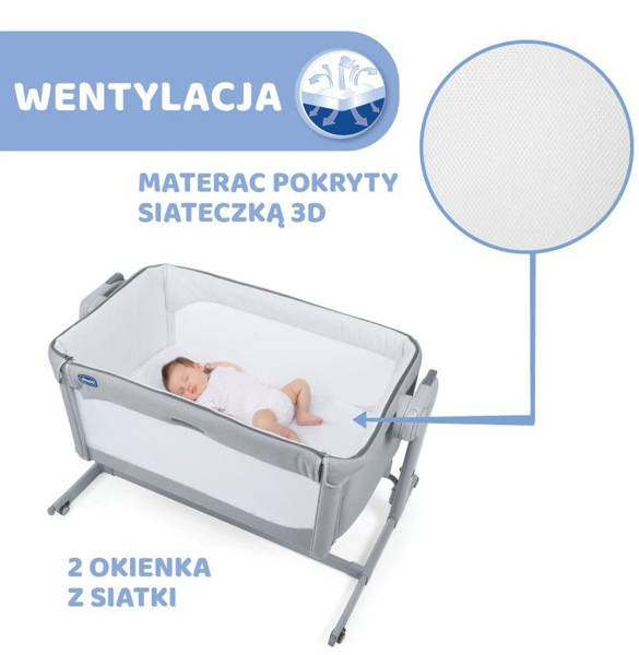 Łóżeczko Chicco next2me Magic Blossom Blossom 55371 | Babyhit.pl