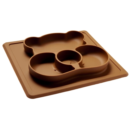 Kidnort Retter Brun Silikonowa Podkładka z Przegródkami Brązowa