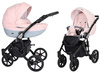 Kunert Mila Wózek Głęboko-Spacerowy 2w1 Pudrowy Róż Czarna Rama Koła Żelowe