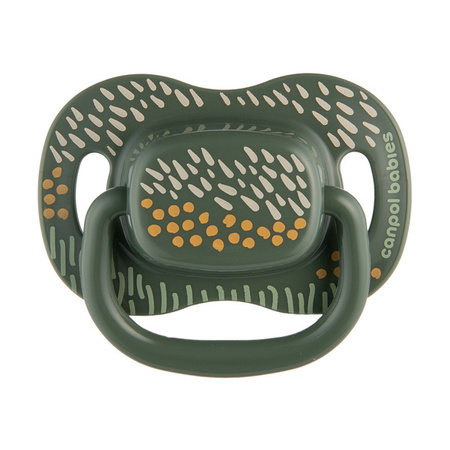 Canpol Babies Mountains Smoczek Uspokajający Silikon Symetryczny 6-18m 2 szt 34/931_gre Zielony