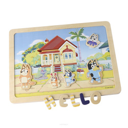 Micki Bluey Dwustronna Magnetyczna Tablica Literki i Obrazki