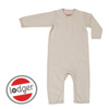 Lodger Pajacyk piżamka niemowlęca bawełniana kremowa Basic Rib Birch r. 56