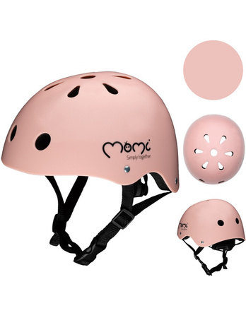 MoMi Mimi Dziecięcy Kask Rowerowy Różowy Matowy