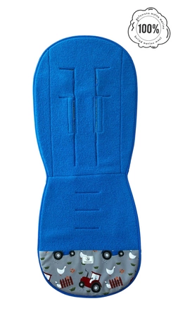 Simple Wool Medium Merry+ Wkładka Termoaktywna Antypotowa Do Wózka Niebieskie Traktory
