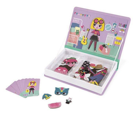 Janod Magnetibook Magnetyczna Układanka Kostiumy Dziewczynka