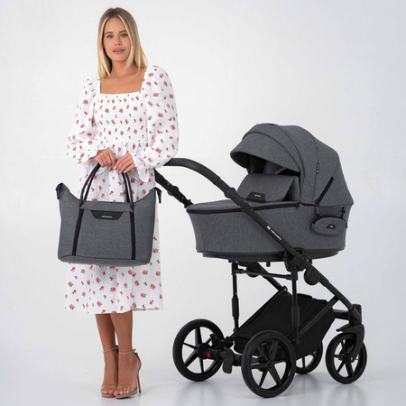 Adamex Zico Wózek Głęboko-Spacerowy 2w1 Grafitowy TK57