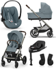 Cybex Balios S Lux 2.0 Wózek Głęboko-Spacerowy Stormy Blue + Cloud G I-Size Fotelik Samochodowy 0-13kg + Baza G + Adaptery