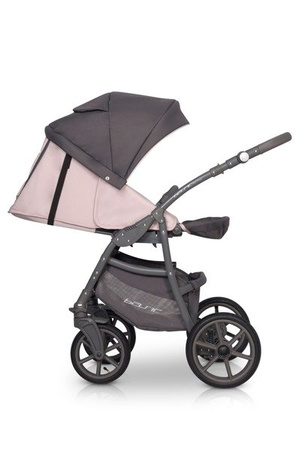 Riko Basic Pastel Wózek Głęboko-Spacerowy 2w1 Powder Pink