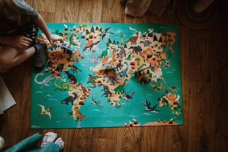 Janod Puzzle Edukacyjne z Figurkami 3D Dinozaury 200 elementów 6+