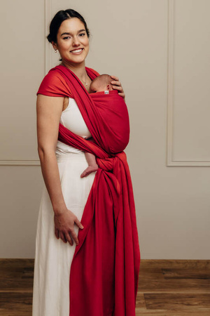 LennyLamb Chusta Do Noszenia Dzieci, Tkana Splotem Jodełkowym, Bawełna - Mała Jodełka Sedona - Rozmiar XS