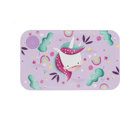 Sassi Plastikowy lunchbox pojemnik z rPET Jednorożec