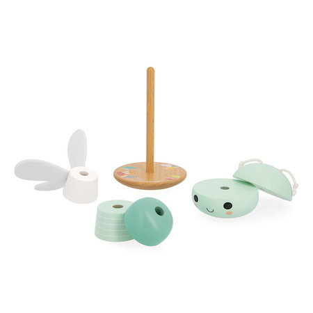 Janod Układanka piramida drewniana Ważka Pure 12 m+