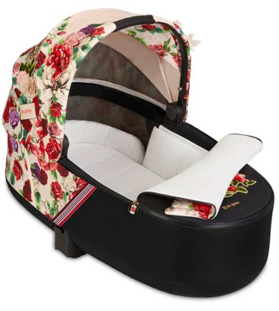 Cybex e-Priam 4.0 Rama ze Stelażem Siedziska + Gondola Wózek Głęboki Spring Blossom Light