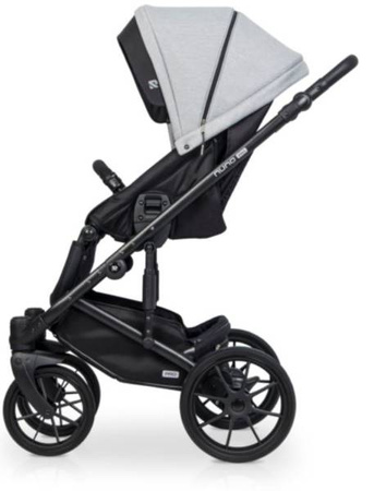 Riko Nuno Pro Wózek Głęboko-Spacerowy 2w1 z Miękką Gondolą Grey Fox