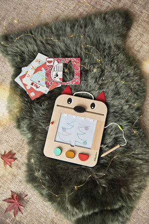 LILLIPUTIENS Drewniana tablica – znikopis Wilk Louis 2 lata+