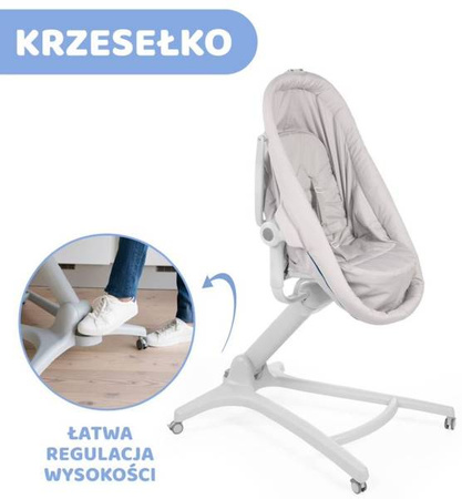 Chicco Baby Hug 4w1 Leżaczek/ Fotel/ Krzesełko Do Karmienia Glacial