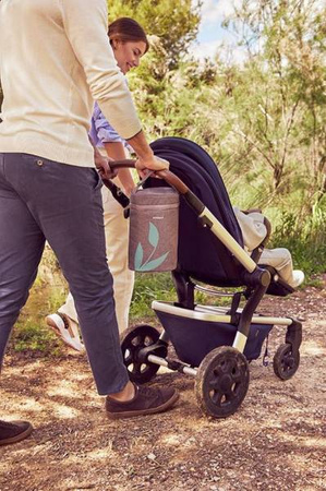 Miniland Terra Podwójne Termoopakowanie Na Termosy Butelki Śliwkowy/Kwiaty