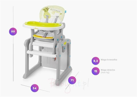Baby Design Candy Krzesełko do Karmienia Zielony