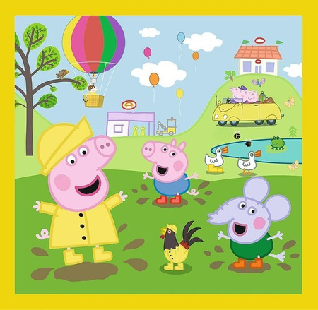Puzzle 3w1 Pomysłowa Świnka Peppa