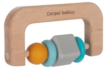 Canpol Babies Gryzak Drewniano-Silikonowy dla Niemowląt 80/301 Kształty