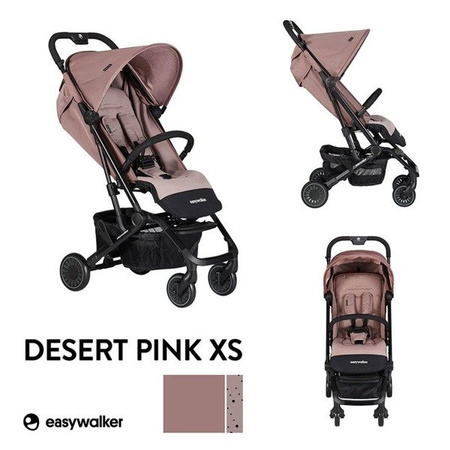Easywalker Buggy XS Wózek spacerowy z osłonką przeciwdeszczową kolekcja 2019 Desert Pink