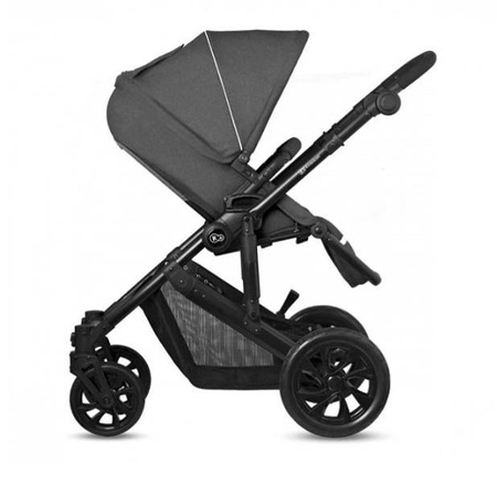 Kinderkraft Prime Lite Wózek Głęboko-spacerowy 2w1 Black Anthracite