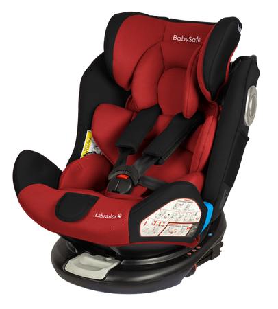 BabySafe Labrador Fotel Samochodowy 0-36kg Red Black