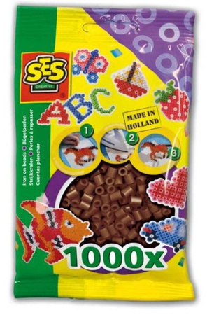 Ses Creative Koraliki do Prasowanek 1000szt. Ciemno Brązowe