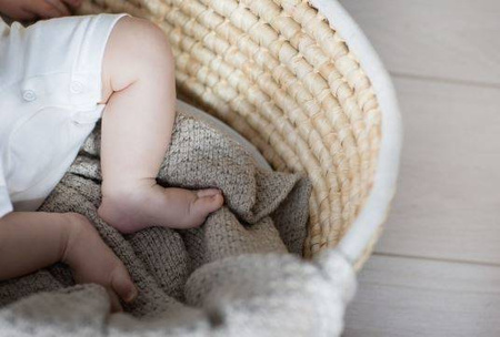 Poofi Kocyk Bambusowy Całoroczny Srebrzysty Szary PF 973