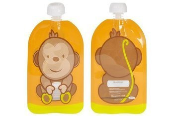 Fill'n Squeeze Saszetki Wielorazowe Z Podwójnym Zipem Wesoła Małpka 6 szt. (40x4x15)