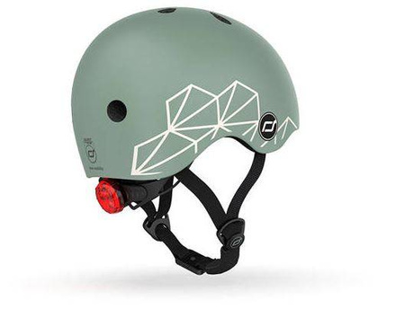 Scootandride Kask XXS-S Dla dzieci 1-5 Lat Green Lines